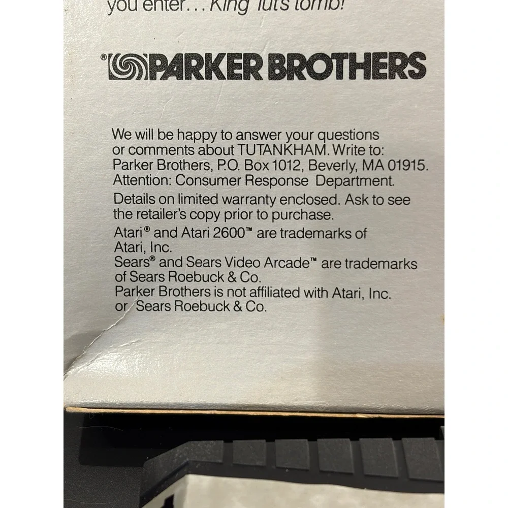 Tutankham Atari 2600 Parker Brothers 1983 CIB Game Box Manual Konami 5340